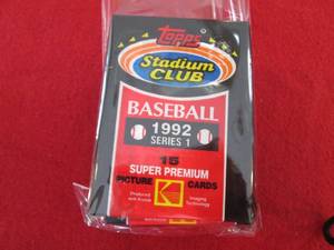 135. 8-1992 Topps Stadium Club Pack...