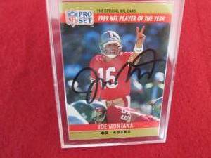 158. 1990 Pro Set Joe Montana Autog...
