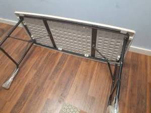 Small plastic folding table