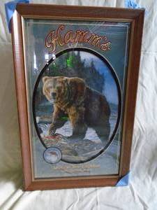 NOS Hamms Brown Bear mirror. 2nd in bear series by Terry Daugherty. 15 x 24. As shown.