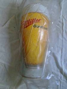 NOS Miller Good Call blow mould glass. 16 x 7. As shown.