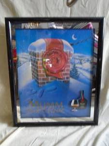 Mumm Cognac plastic framed mirror. 19 x 24. As shown.