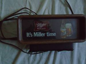 Miller cash register light. 10 x 6. Works. As shown.
