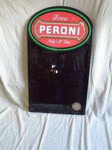 Peroni Beer blackboard. 19 x 34. As shown.