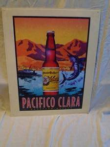 NOS Pacifico Clara tin sign. 21 x 26. As shown.