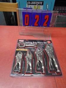 New locking pliers set. As shown.