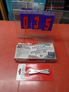 Duramax 40 piece 14 & 38 drive socket set & fuel line release tool. As shown.