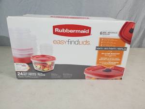 lot 7 image: New Rubbermaid 24 Piece Easy Find Lids Storage Set