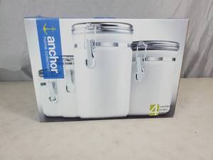 lot 8 image: New Anchor 4 Piece Canister Set