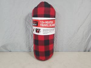 lot 9 image: New 12 Volt Heated Travel Blanket