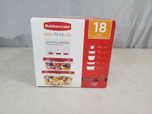 lot 20 image: New Rubbermaid Easy Find Lids 18 Piece Set