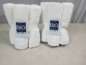 lot 29 image: 2 New Sets of 6 The Big One Washclothes