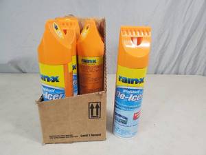 lot 48 image: 6 New Bottles of Rain-X Windshield De Icer
