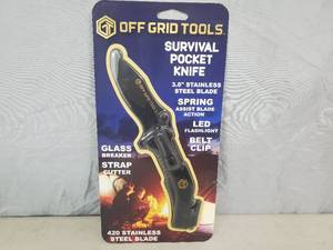 lot 53 image: New Off The Grid Tools Survival Pocket Knife