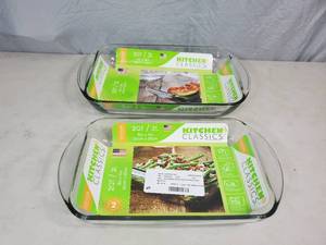 lot 58 image: 2 New Kitchen Classics Glass Baking Pans