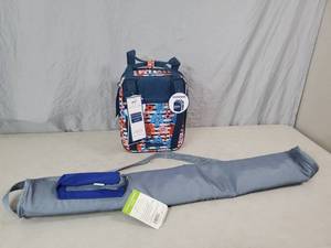 lot 111 image: New Adult Expandable Lunchbox and New Sling Cooler