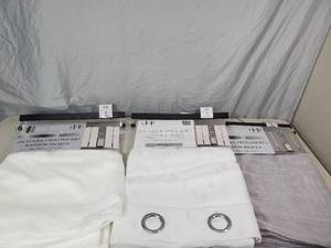 lot 114 image: 3 New Sets of Curtain Panels, 4 Panels Each Set