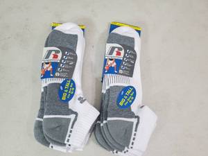 lot 117 image: 6 New Pair Big and Tall Russell Mens Socks