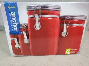 lot 176 image: New Anchor 4 Piece Canister Set