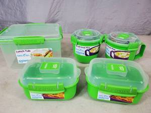 lot 181 image: 5 New Sistema Containers with Lids