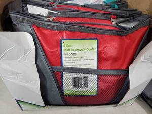lot 191 image: 12 New 8 Pack Mini Backpack Coolers