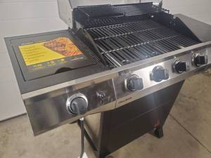 lot 1A image: New Char-Broil Performance 4 Burner  Side Burner Gas Grill