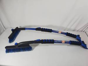 lot 20C image: 2 New Telescoping Snow Broom  Ice Scrapers