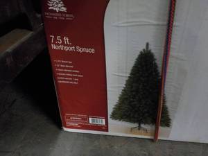 lot 57 image: 7.5 ft North Port Spruce Xmas Tree...