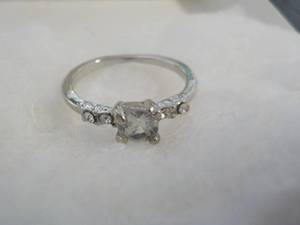 lot 12 image: Cubic Zirconia Ring with Rhinestone...
