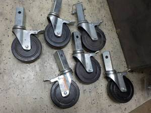 lot 133 image: 6 Heavy Duty Wheel Casters...