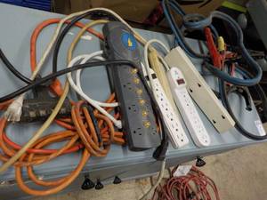 lot 195 image: Jumper Cables, Electrical Cords and...