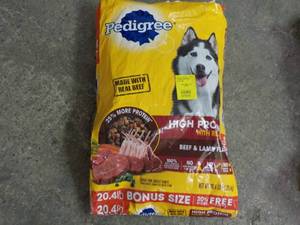lot 207 image: Pedigree 20.4 lb. Bag Dog Food...