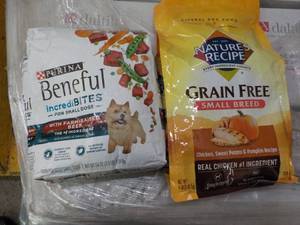 lot 219 image: 2 Bags Dog Food for small dogs...