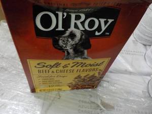 lot 222 image: Ol roy box of 12 Individual Pouches...
