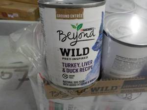 lot 244 image: 12 pack 13 oz cans Beyond Wild Dog ...