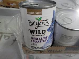 lot 245 image: 12 pack 13 oz cans Beyond Wild Dog ...