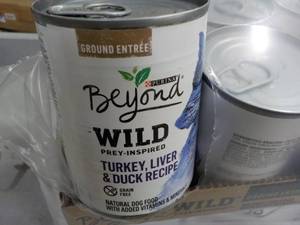 lot 248 image: 12 pack 13 oz cans Beyond Wild Dog ...
