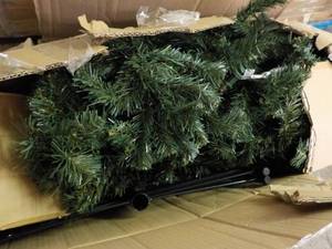 lot 283 image: 7 ft Xmas Lighted Tree untested...