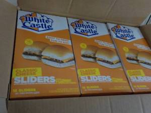 lot 349 image: 3 boxes 16 Sliders Frozen White Cas...