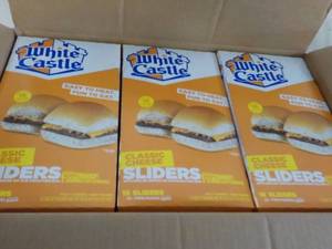 lot 350 image: 3 boxes 16 Sliders Frozen White Cas...