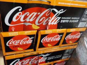lot 352 image: 4 - 12 packs Coca Cola Orange Vanil...