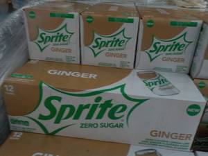 lot 398 image: 4 - 12 pack Sprite Ginger Zero Suga...