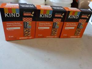 lot 408 image: 3 Boxes -36 bars KIND Peanut Butter...