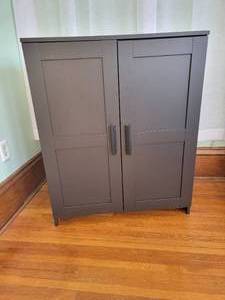 lot 112 image: Matte Black Office Storage Cabinet