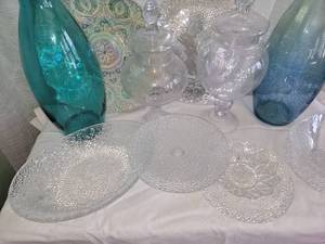 lot 120 image: Elegant Glass Bottles, Trays and Vessels