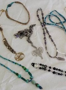 lot 18 image: Glass and Amethyst Necklace Collection