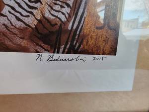 lot 70 image: Great Horned Owl Shaman by N. Bednarski (Local)