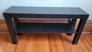 lot 49 image: Sleek Black Entertainment Stand