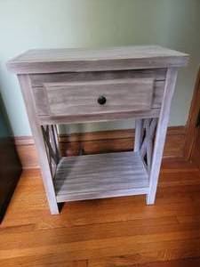lot 8 image: Modern Grey Side Table