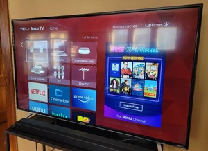 lot 10 image: TCL 55 4K UHD LED HD Roku TV